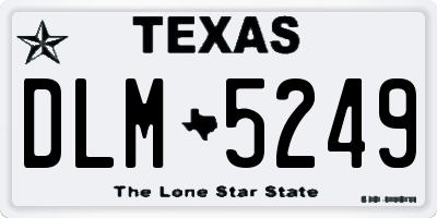 TX license plate DLM5249