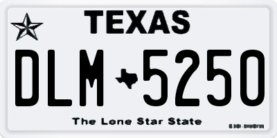 TX license plate DLM5250