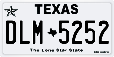 TX license plate DLM5252