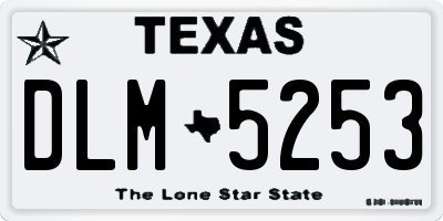 TX license plate DLM5253