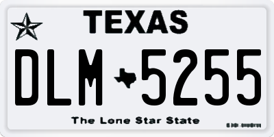 TX license plate DLM5255