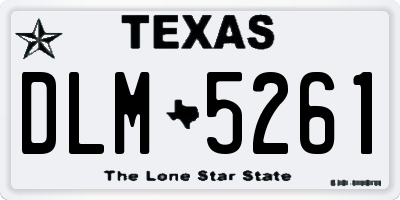 TX license plate DLM5261