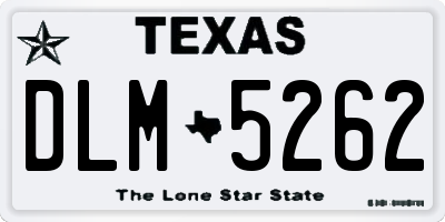 TX license plate DLM5262