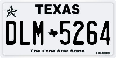 TX license plate DLM5264