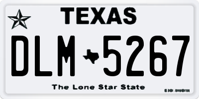 TX license plate DLM5267