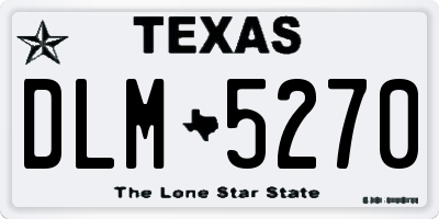 TX license plate DLM5270