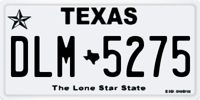 TX license plate DLM5275