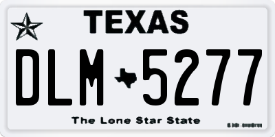 TX license plate DLM5277