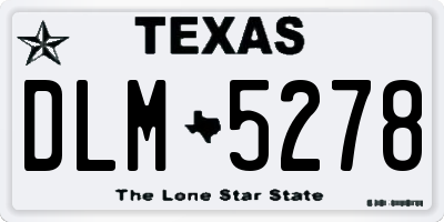 TX license plate DLM5278