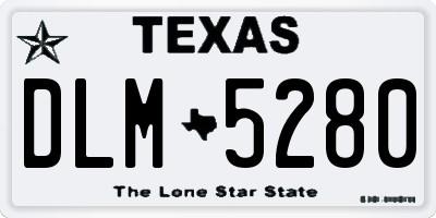 TX license plate DLM5280