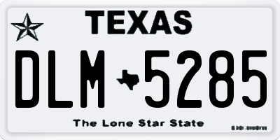 TX license plate DLM5285