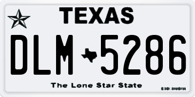 TX license plate DLM5286