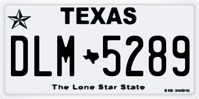 TX license plate DLM5289