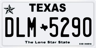 TX license plate DLM5290