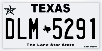 TX license plate DLM5291