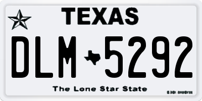 TX license plate DLM5292