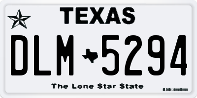 TX license plate DLM5294