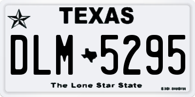 TX license plate DLM5295