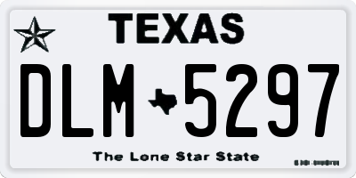 TX license plate DLM5297