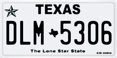 TX license plate DLM5306