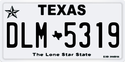 TX license plate DLM5319