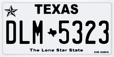 TX license plate DLM5323