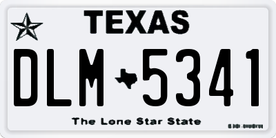 TX license plate DLM5341