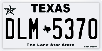 TX license plate DLM5370