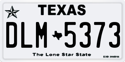 TX license plate DLM5373