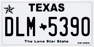 TX license plate DLM5390