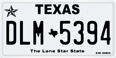 TX license plate DLM5394