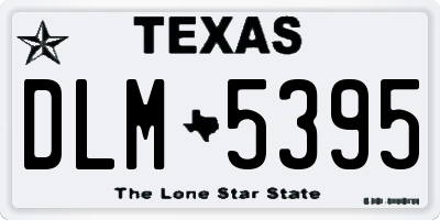 TX license plate DLM5395