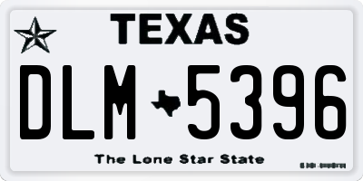 TX license plate DLM5396