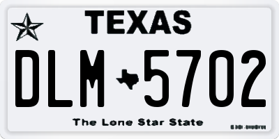 TX license plate DLM5702