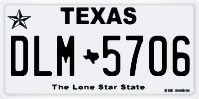 TX license plate DLM5706