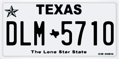 TX license plate DLM5710