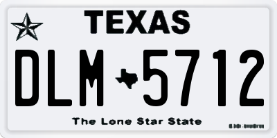 TX license plate DLM5712