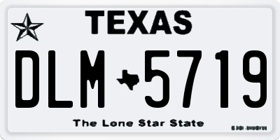 TX license plate DLM5719