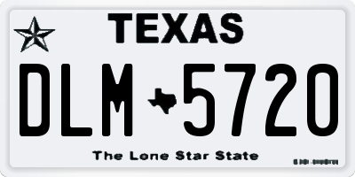 TX license plate DLM5720