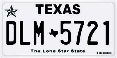TX license plate DLM5721