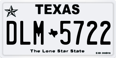 TX license plate DLM5722