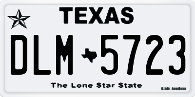 TX license plate DLM5723