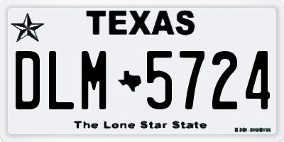 TX license plate DLM5724