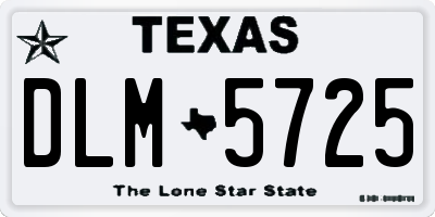 TX license plate DLM5725
