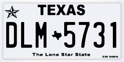 TX license plate DLM5731