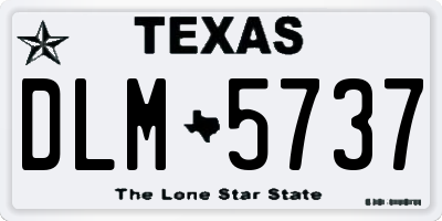 TX license plate DLM5737