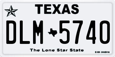 TX license plate DLM5740