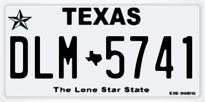 TX license plate DLM5741