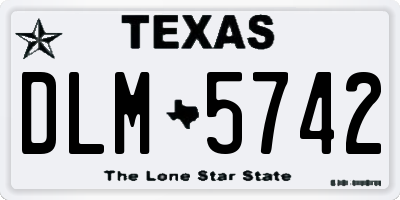 TX license plate DLM5742