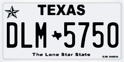 TX license plate DLM5750